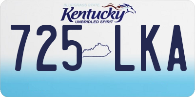 KY license plate 725LKA