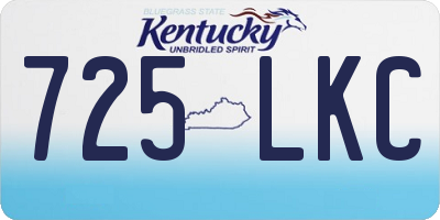 KY license plate 725LKC
