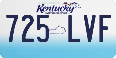 KY license plate 725LVF