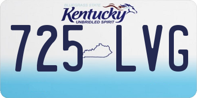 KY license plate 725LVG