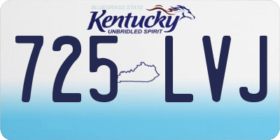 KY license plate 725LVJ