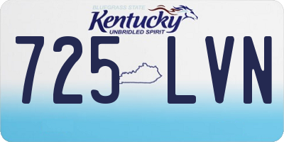 KY license plate 725LVN