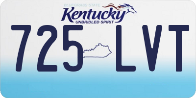KY license plate 725LVT