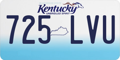KY license plate 725LVU