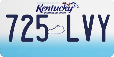 KY license plate 725LVY