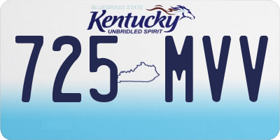 KY license plate 725MVV