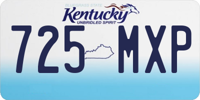 KY license plate 725MXP