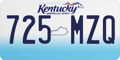KY license plate 725MZQ