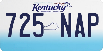 KY license plate 725NAP