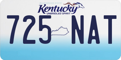 KY license plate 725NAT