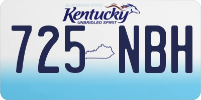 KY license plate 725NBH