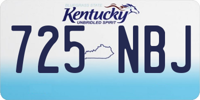 KY license plate 725NBJ