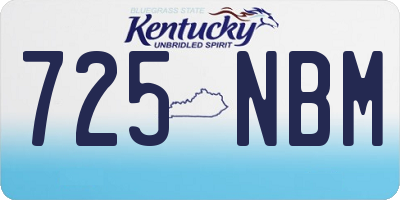 KY license plate 725NBM