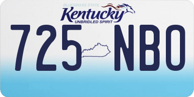 KY license plate 725NBO