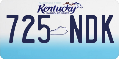 KY license plate 725NDK
