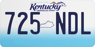 KY license plate 725NDL
