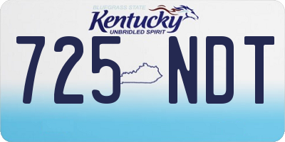 KY license plate 725NDT
