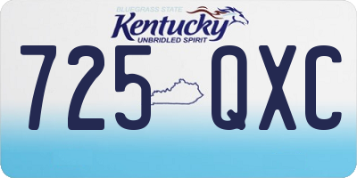 KY license plate 725QXC