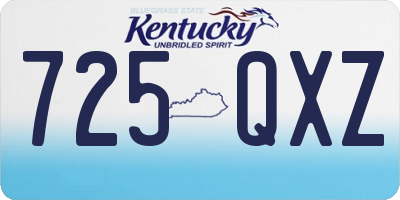 KY license plate 725QXZ