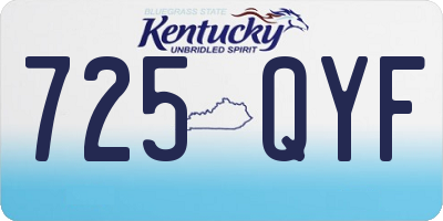 KY license plate 725QYF