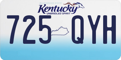 KY license plate 725QYH