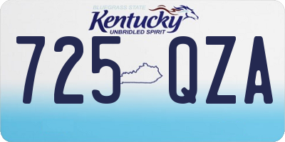 KY license plate 725QZA