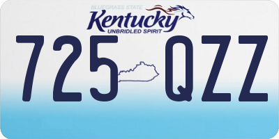 KY license plate 725QZZ