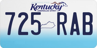 KY license plate 725RAB