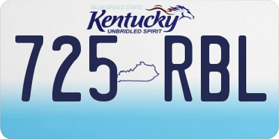 KY license plate 725RBL