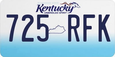 KY license plate 725RFK