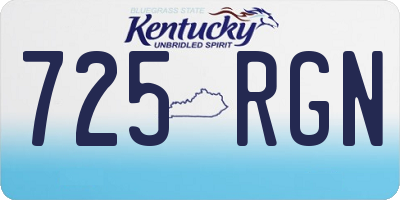 KY license plate 725RGN