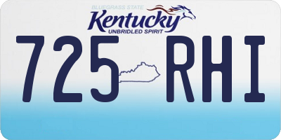 KY license plate 725RHI