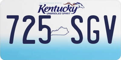 KY license plate 725SGV