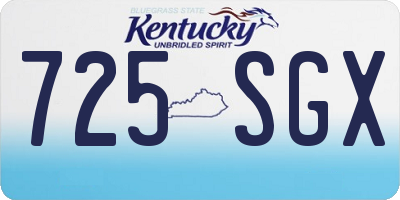 KY license plate 725SGX