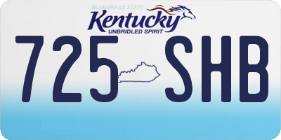 KY license plate 725SHB