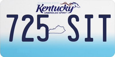 KY license plate 725SIT