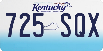 KY license plate 725SQX