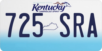 KY license plate 725SRA