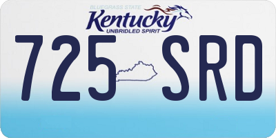 KY license plate 725SRD