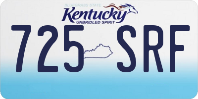 KY license plate 725SRF