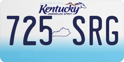 KY license plate 725SRG