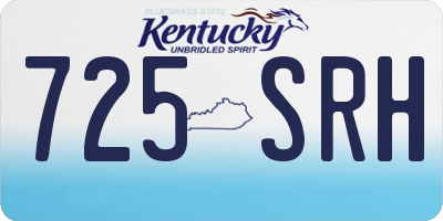 KY license plate 725SRH