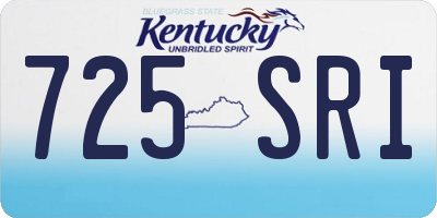 KY license plate 725SRI