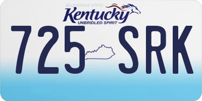 KY license plate 725SRK