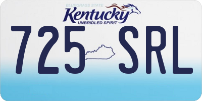 KY license plate 725SRL