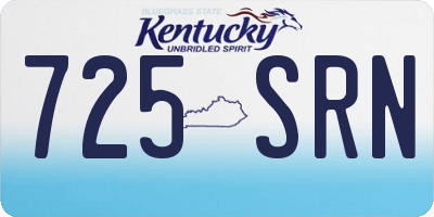 KY license plate 725SRN