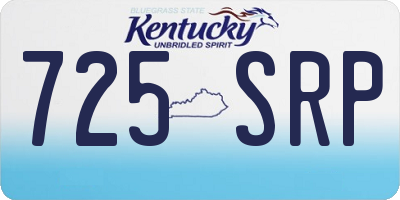 KY license plate 725SRP