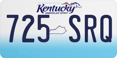 KY license plate 725SRQ