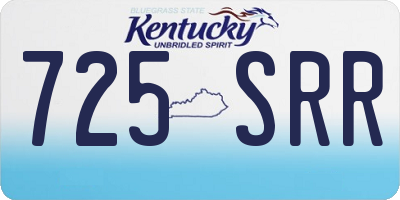 KY license plate 725SRR