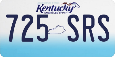 KY license plate 725SRS